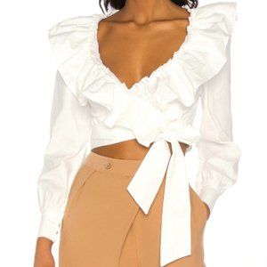 MAJORELLE Ana Ruffled Top